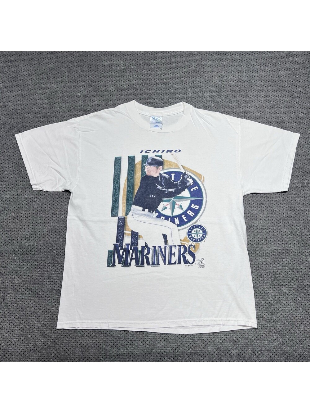 Vintage 2001 Seattle Mariners Ichiro T-Shirt Large Men’s Rare Major League